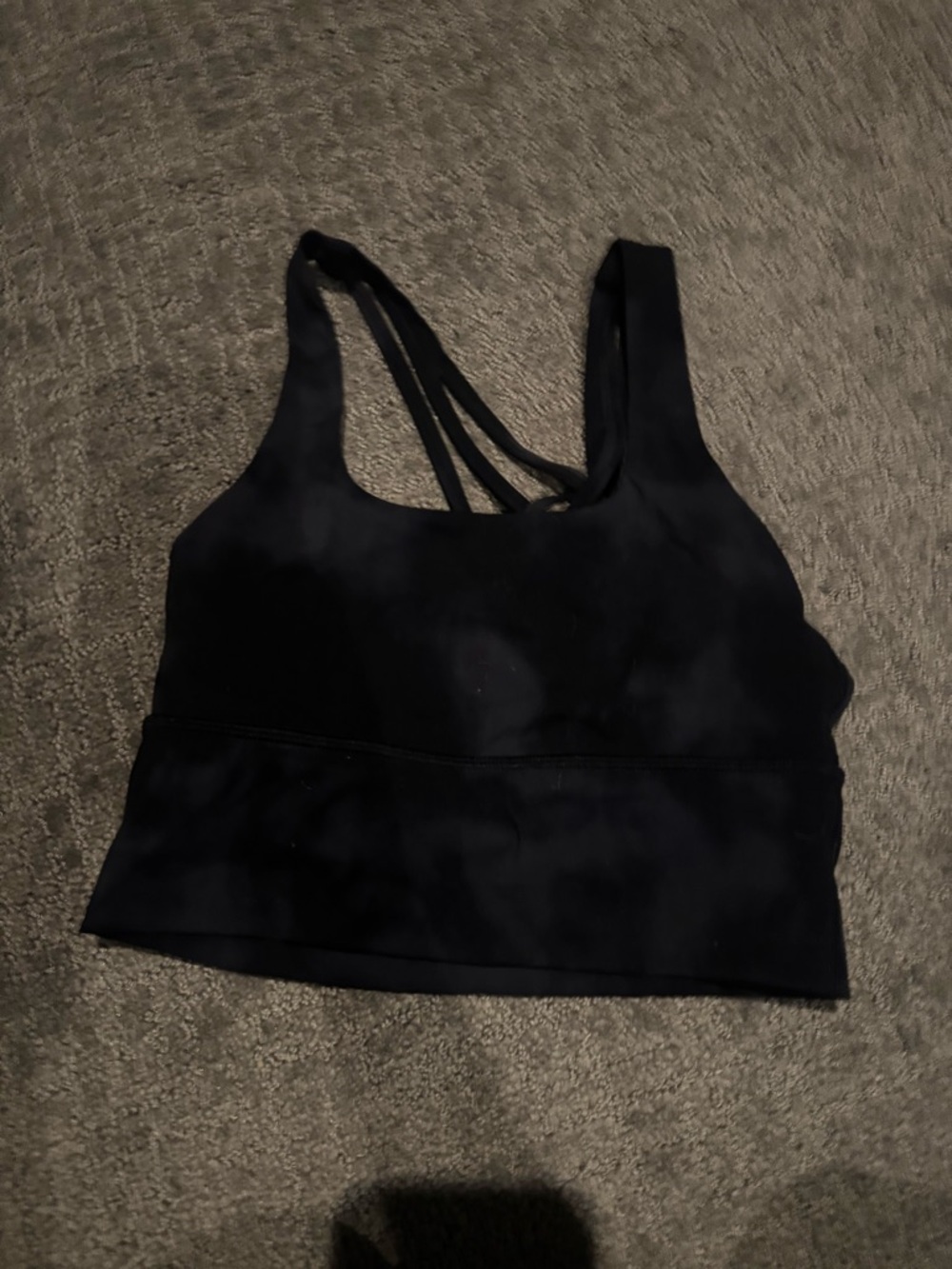 Black Strappy Sports Bra